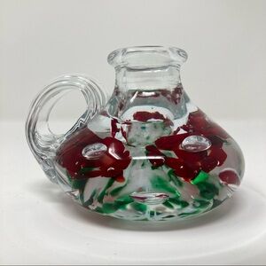 Vintage Gibson blown glass candle holder paperweight